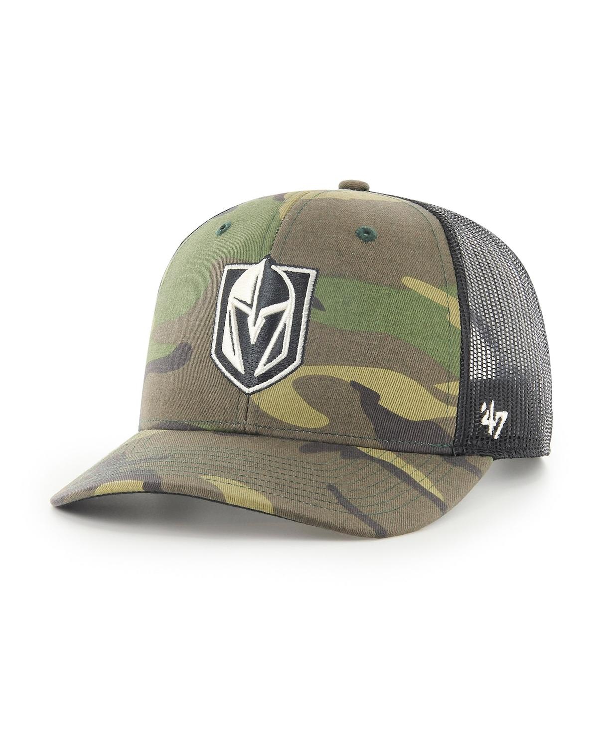 Men's '47 Brand Camo and Black Vegas Golden Knights Trucker Snapback Hat