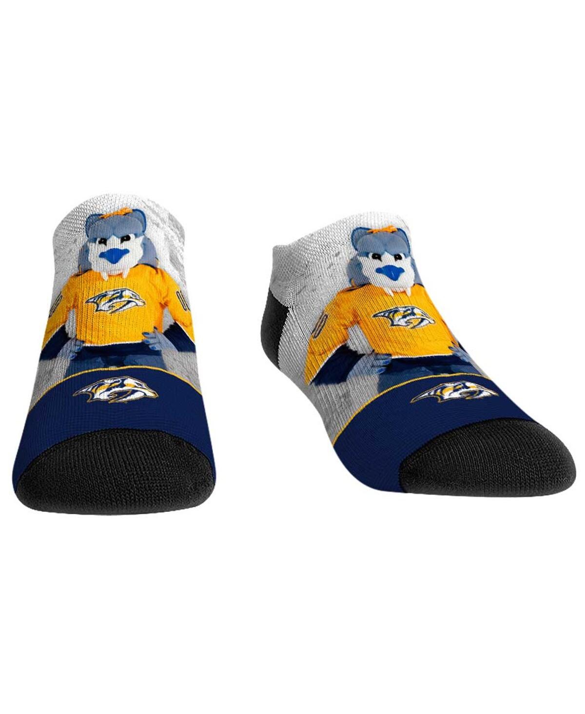Rock 'em Men's And Women's  Socks Nashville Predators Mascot Walkout Low Cut Socks In Blue