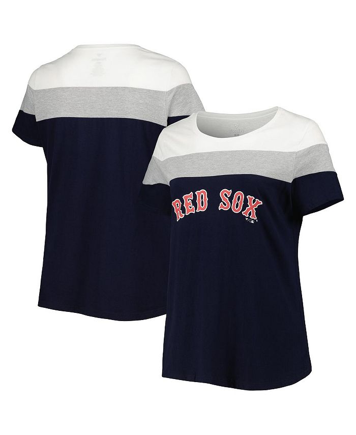 Profile Women's Navy, Heather Gray Boston Red Sox Plus Size Colorblock  T-shirt - Macy's