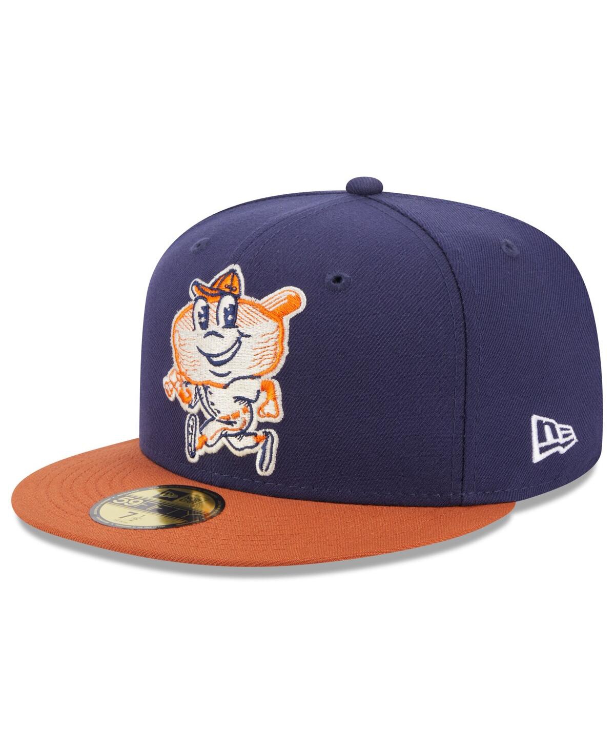 Shop New Era Men's  Navy Montgomery Biscuits Authentic Collection Alternate Logo 59fifty Fitted Hat