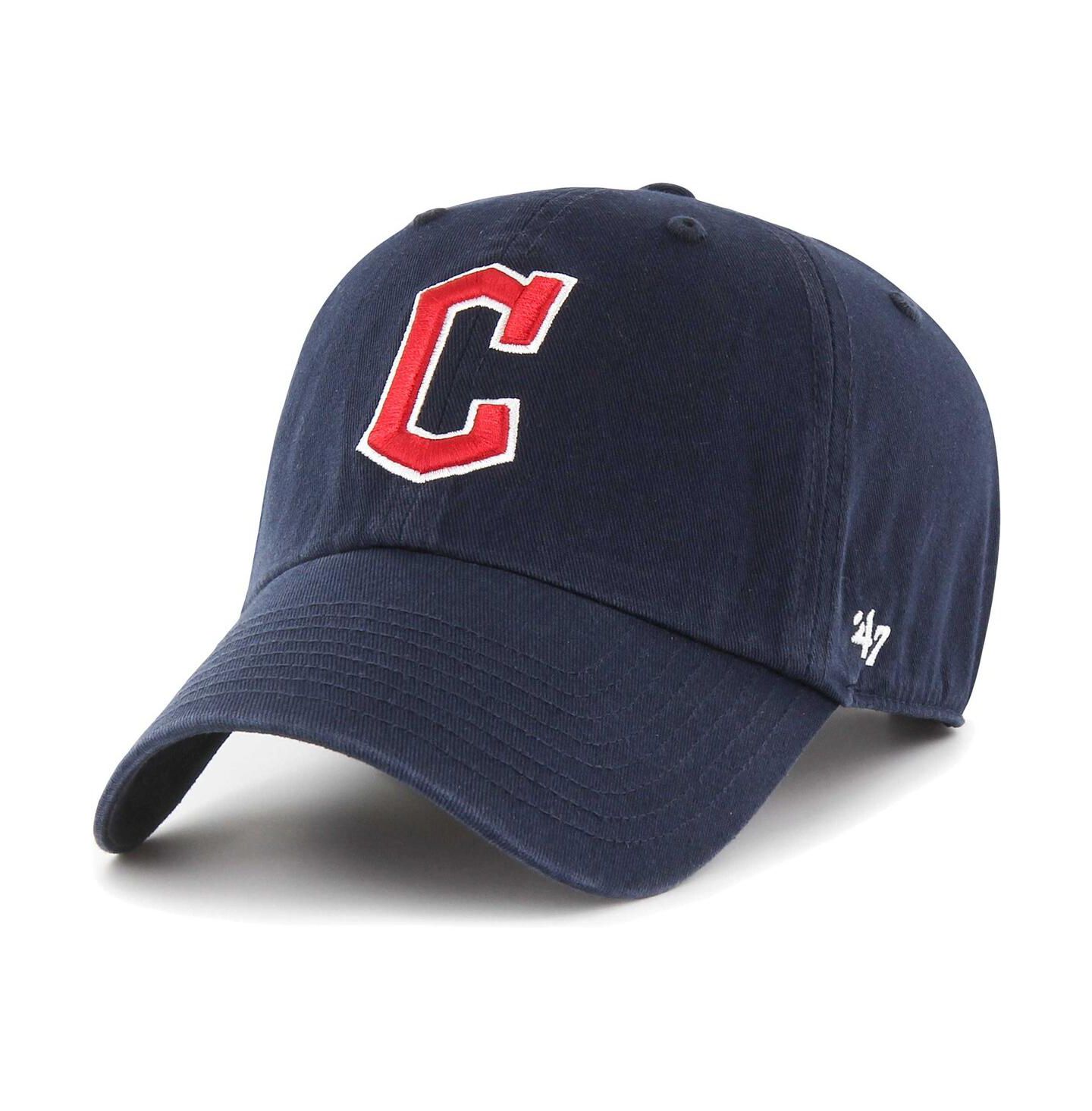 Детская кепка '47 Brand Navy Cleveland Guardians Clean Up Adjustable Hat — фото 1