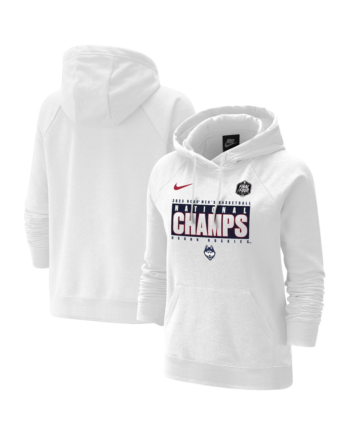 Nike Women's  White Uconn Huskies 2023 Ncaa Men's Basketball National Champions Pebble Tri-blend Pull In White