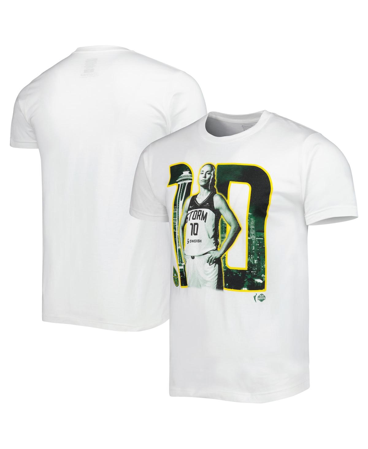 Shop Stadium Essentials Men's And Women's  Sue Bird White Seattle Storm Player Skyline T-shirt