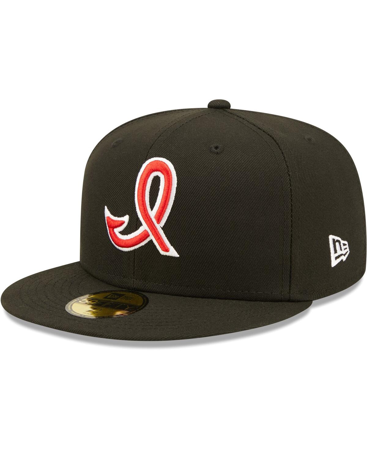 Men's New EraIndianapolis Indians Authentic Collection Team Alternate 59FIFTY Fitted Hat - Black