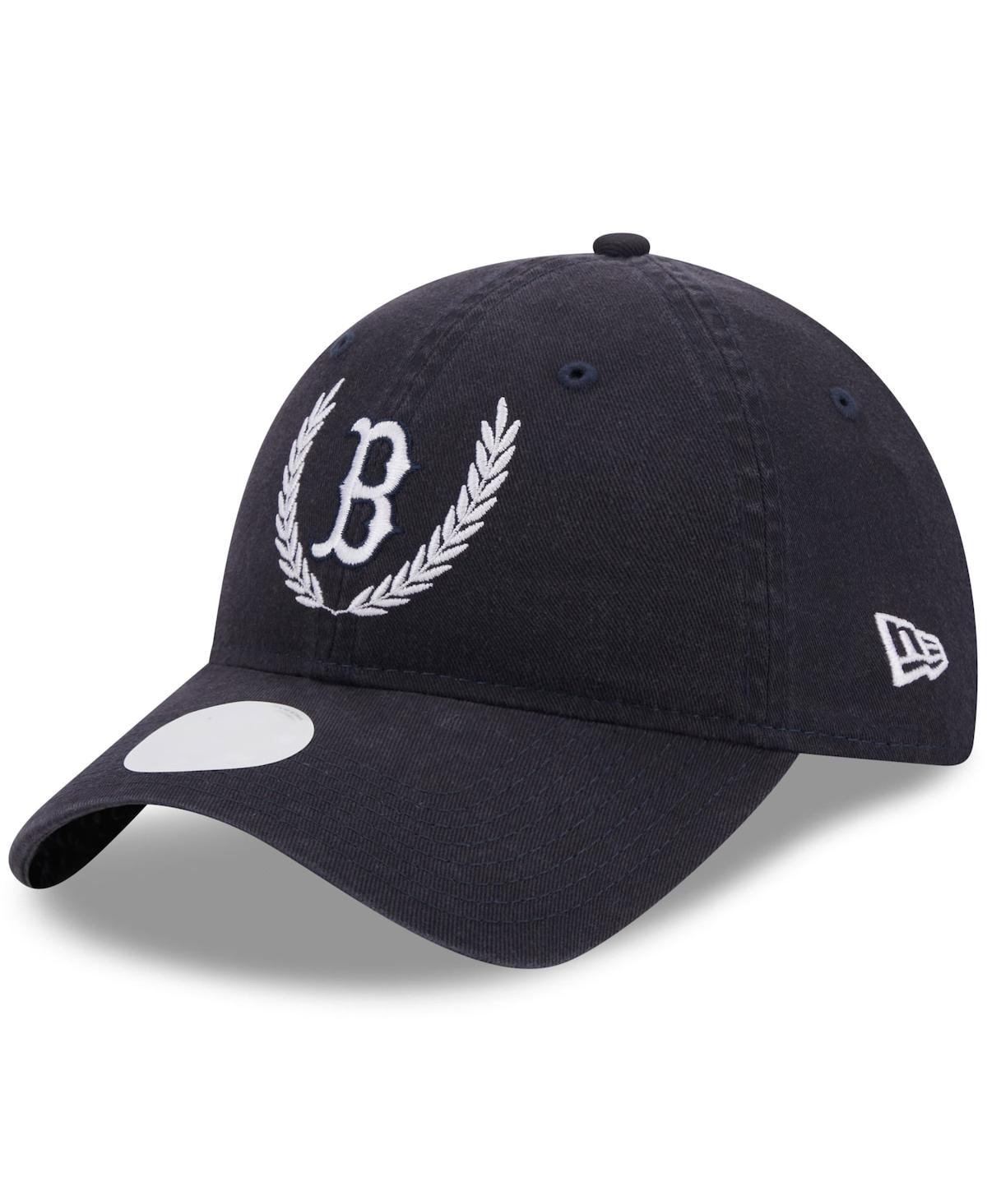 New Era Navy Boston Red Sox Leaves 9twenty Adjustable Hat In Navy