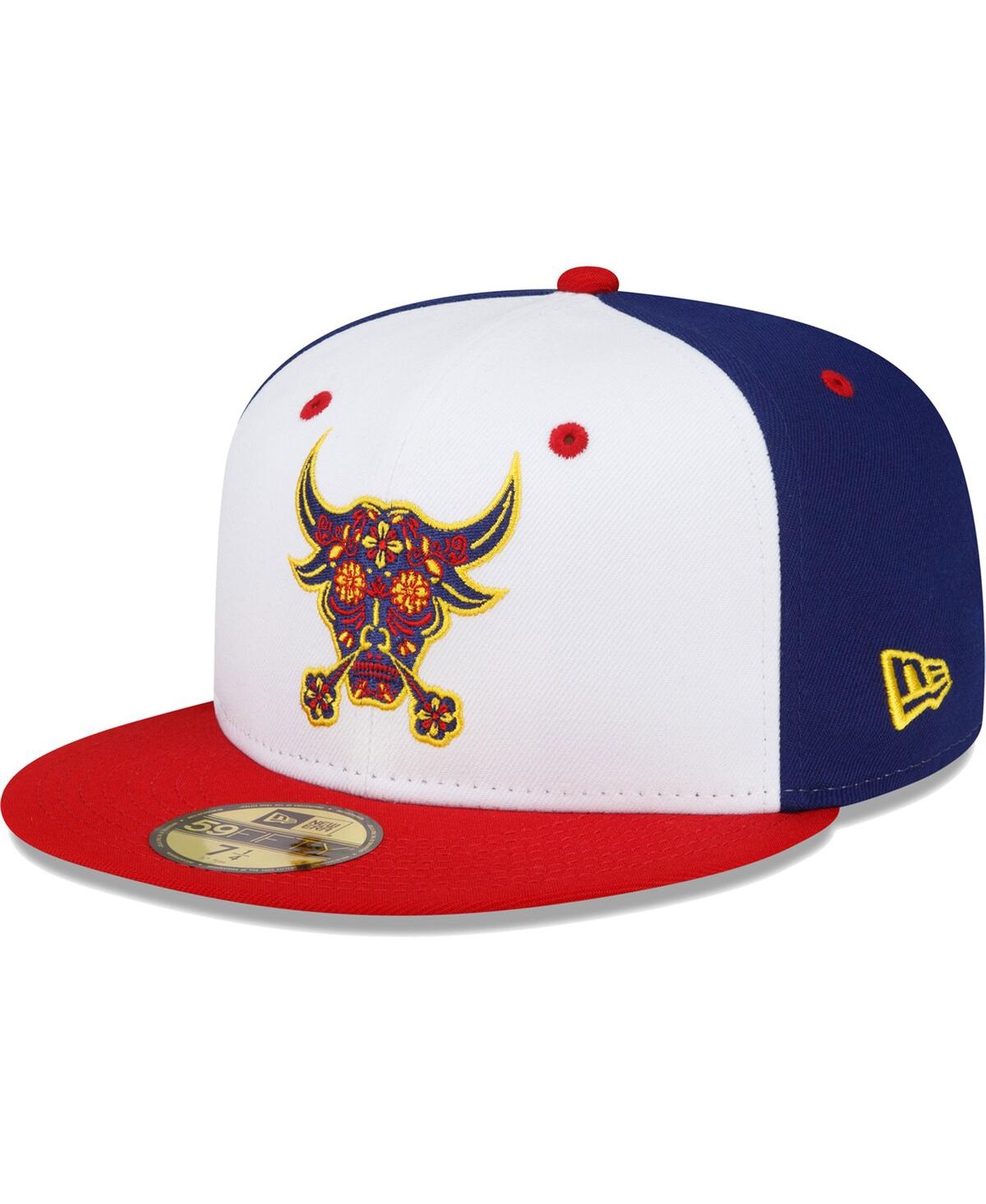 Shop New Era Men's  White Durham Bulls Copa De La Diversion 59fifty Fitted Hat