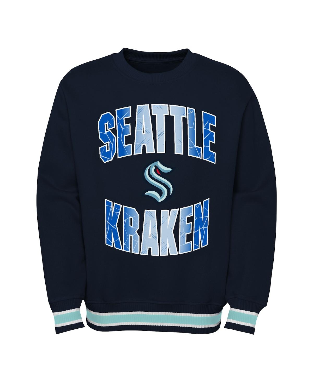 Big Boys and GirlsSeattle Kraken Classic Blueliner Pullover Sweatshirt - Deep Sea Blue