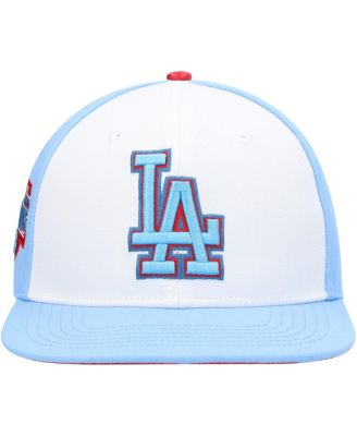 Men's White, Light Blue Los Angeles Dodgers Blue Raspberry Ice Cream Drip Snapback Hat