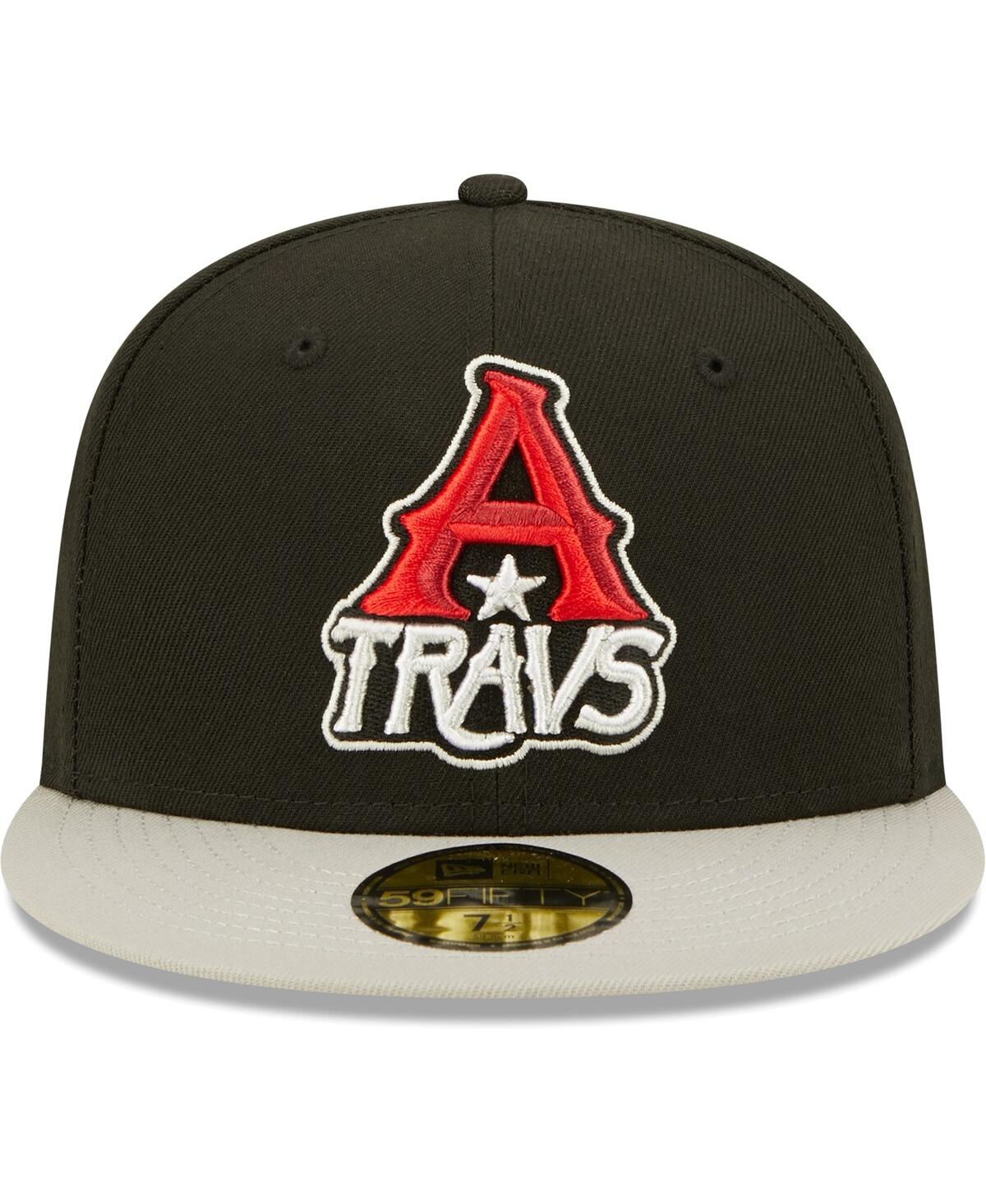 Men's New EraArkansas Travelers Authentic Collection Road 59FIFTY Fitted Hat - Black