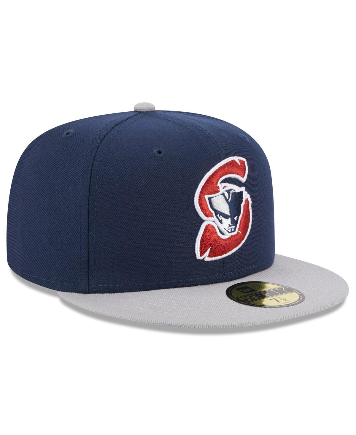 Shop New Era Men's  Blue Somerset Patriots Authentic Collection Alternate Logo 59fifty Fitted Hat