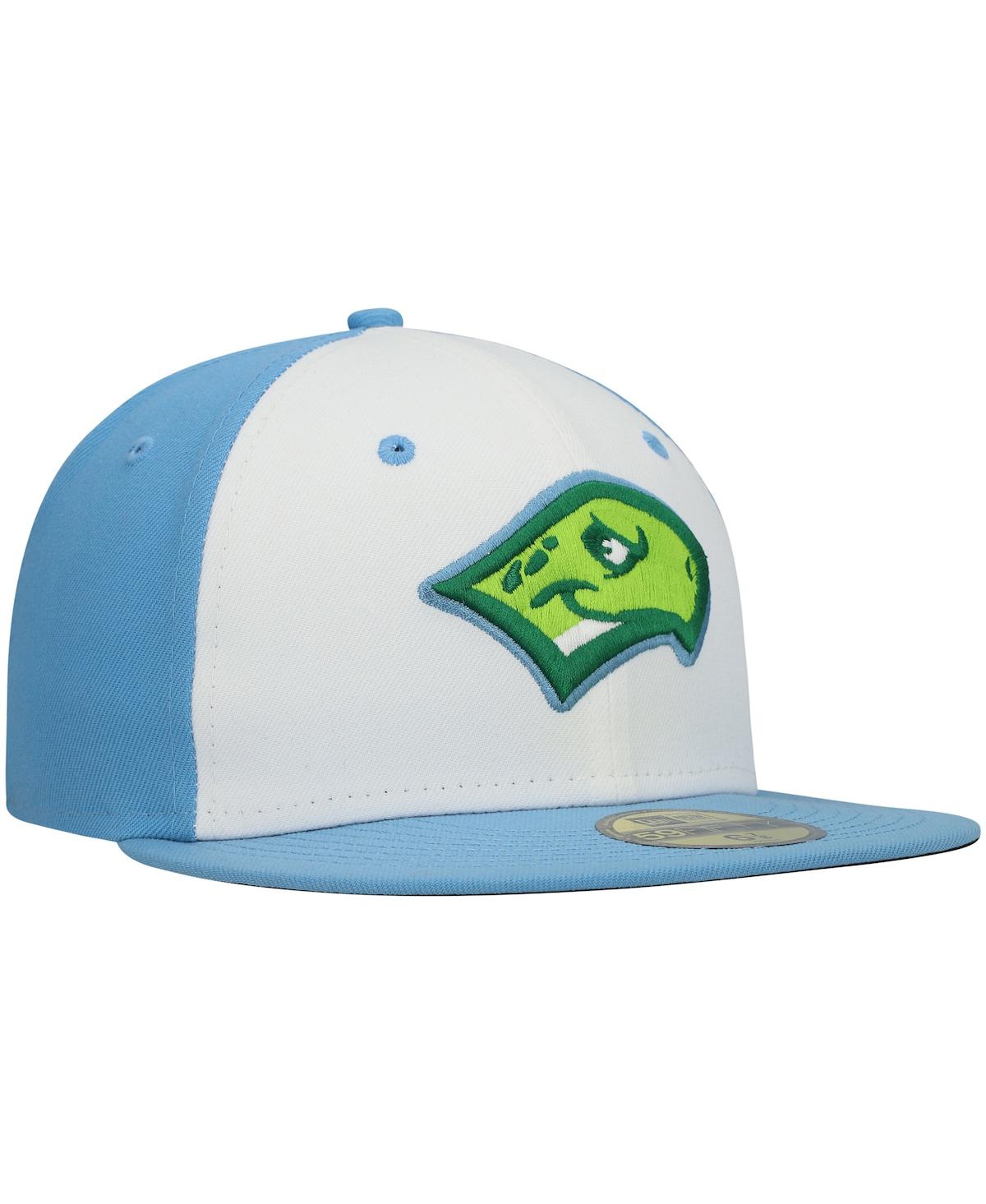 NEW ERA MEN'S NEW ERA WHITE DAYTONA TORTUGAS AUTHENTIC COLLECTION ROAD 59FIFTY FITTED HAT 