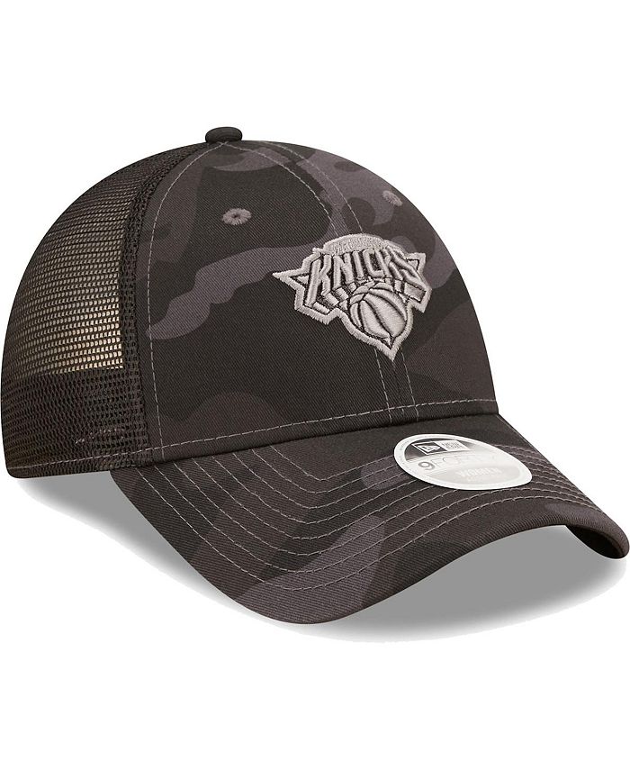 New Era Women's Charcoal New York Knicks Camo Glam 9FORTY Trucker Snapback Hat Macy's