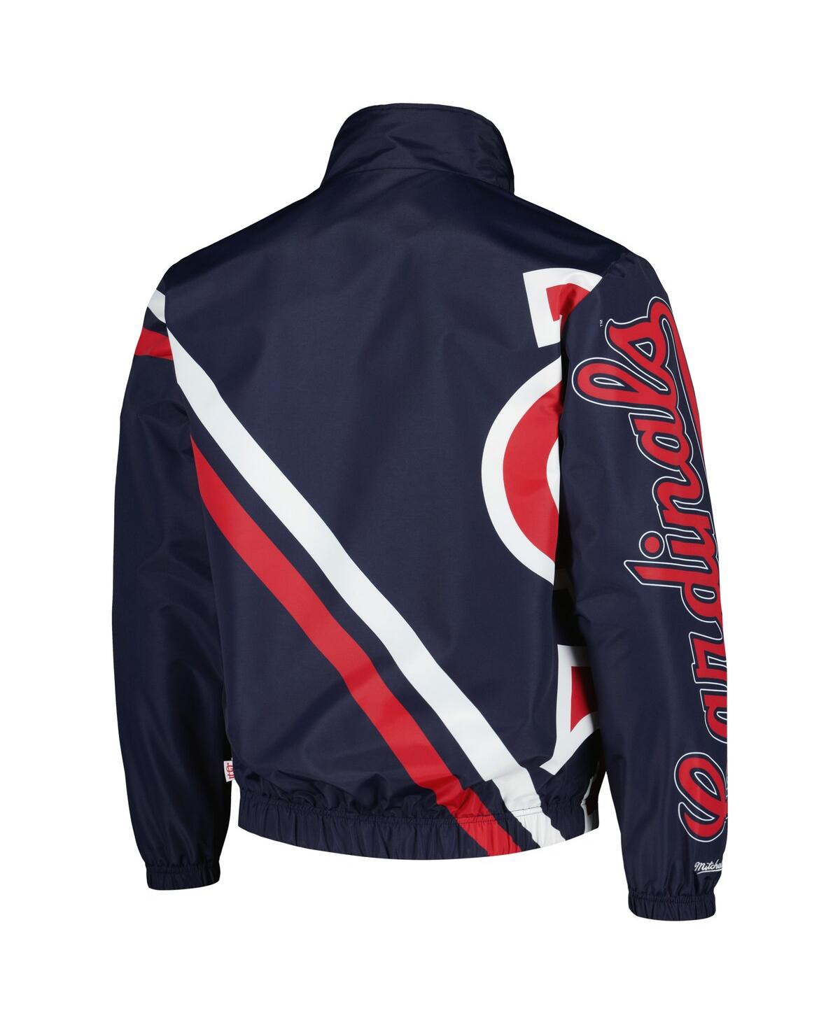 Shop Mitchell & Ness Men's  Navy St. Louis Cardinals Exploded Logo Warm Up Full-zip Jacket