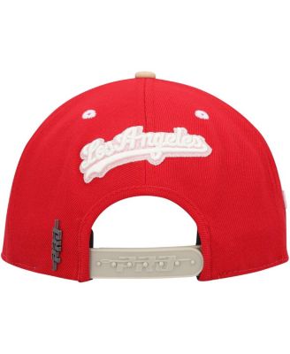 Men's White, Red Los Angeles Dodgers Strawberry Ice Cream Drip Snapback Hat
