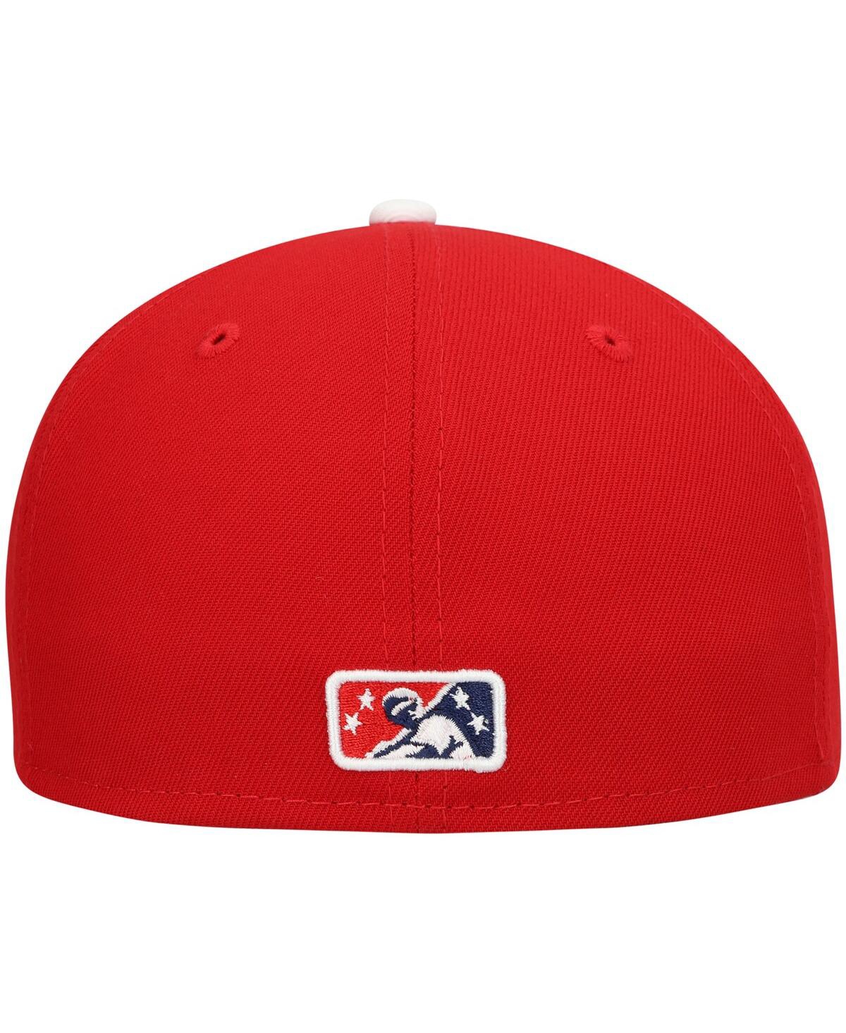 Men's New EraReading Phillies Authentic Collection Team Home 59FIFTY Fitted Hat - Red