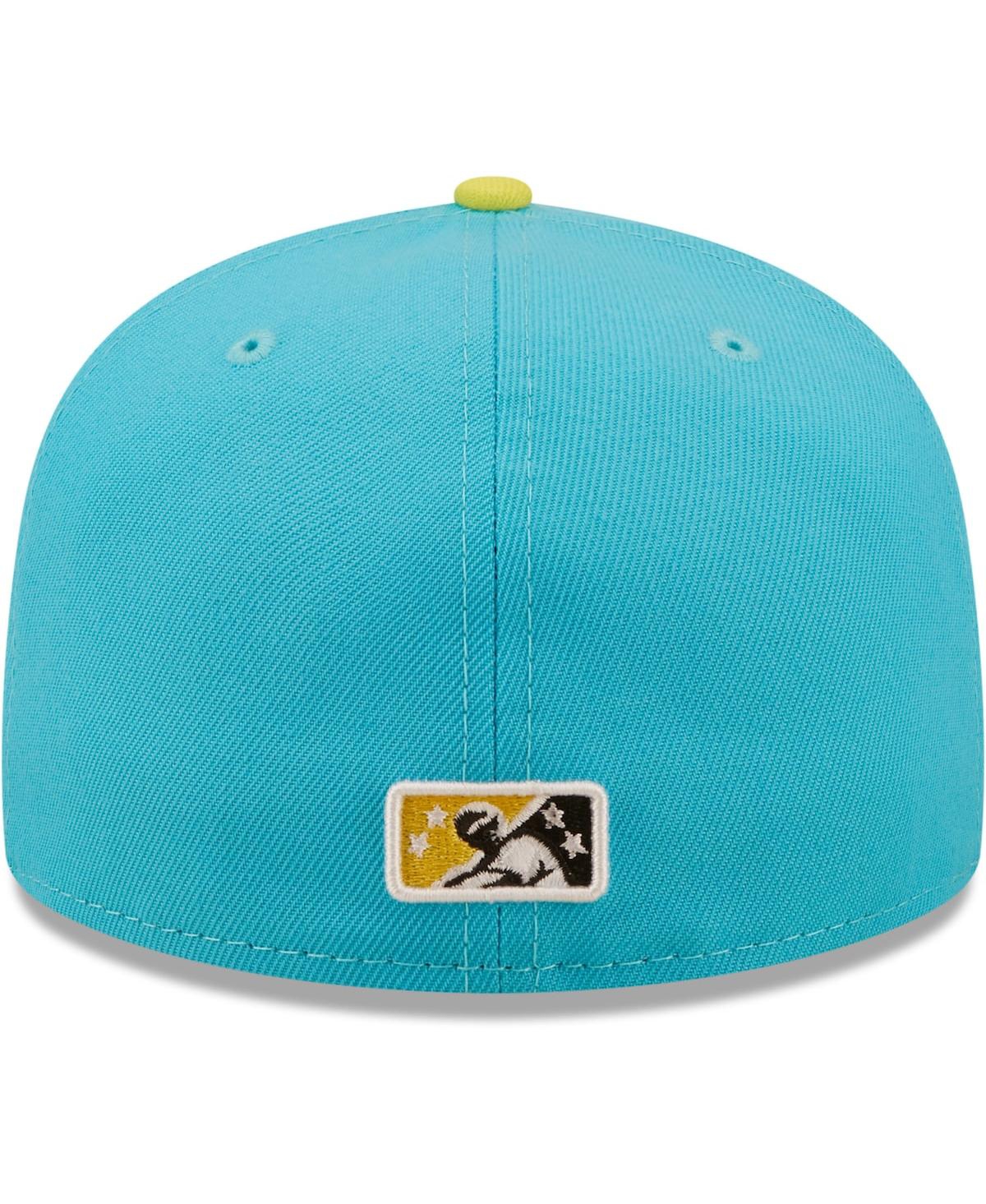 Shop New Era Men's  Aqua Perros Santos De Charleston Copa De La Diversion 59fifty Fitted Hat