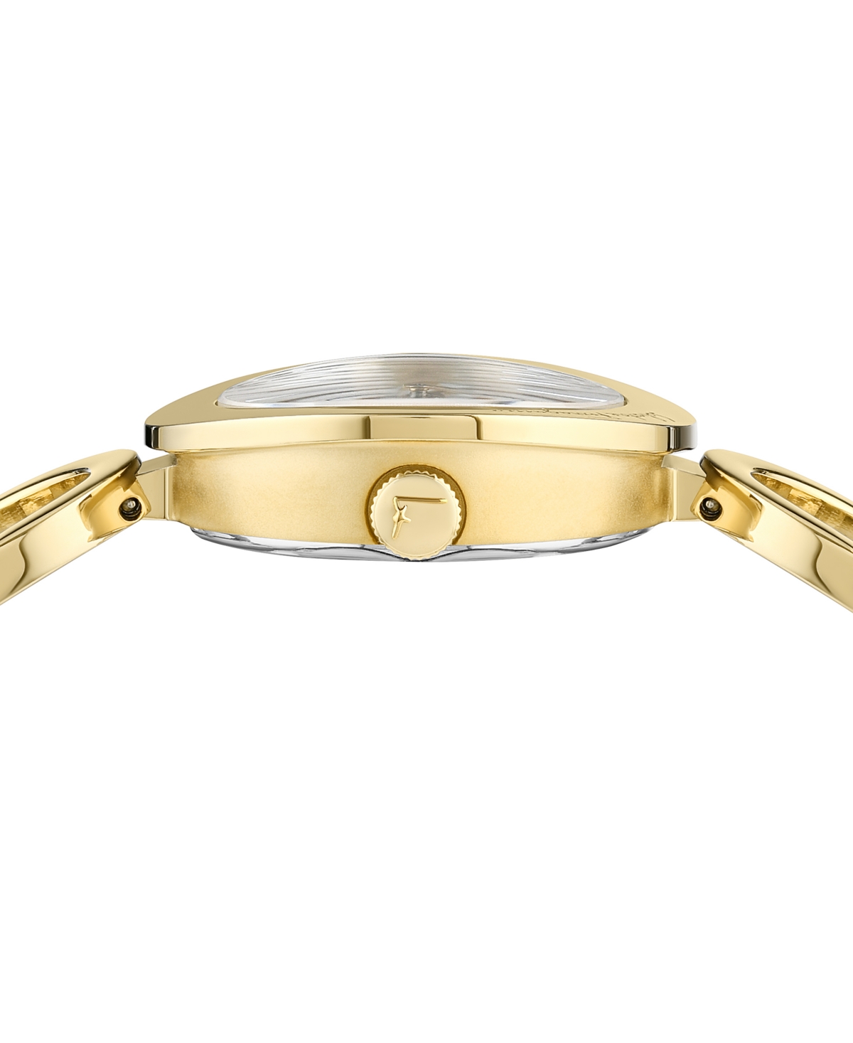Shop Ferragamo Salvatore  Women's Swiss Gancino Gold Ion-plated Bracelet Watch 28mm In Ip Yellow Gold