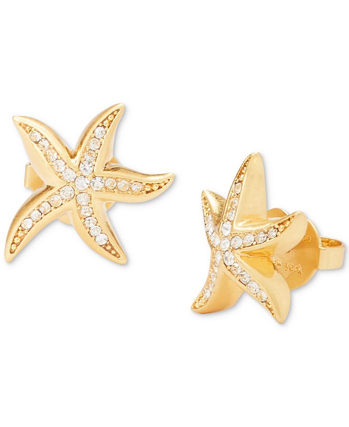 kate spade new york GoldTone Pavé Starfish Stud Earrings Macy's