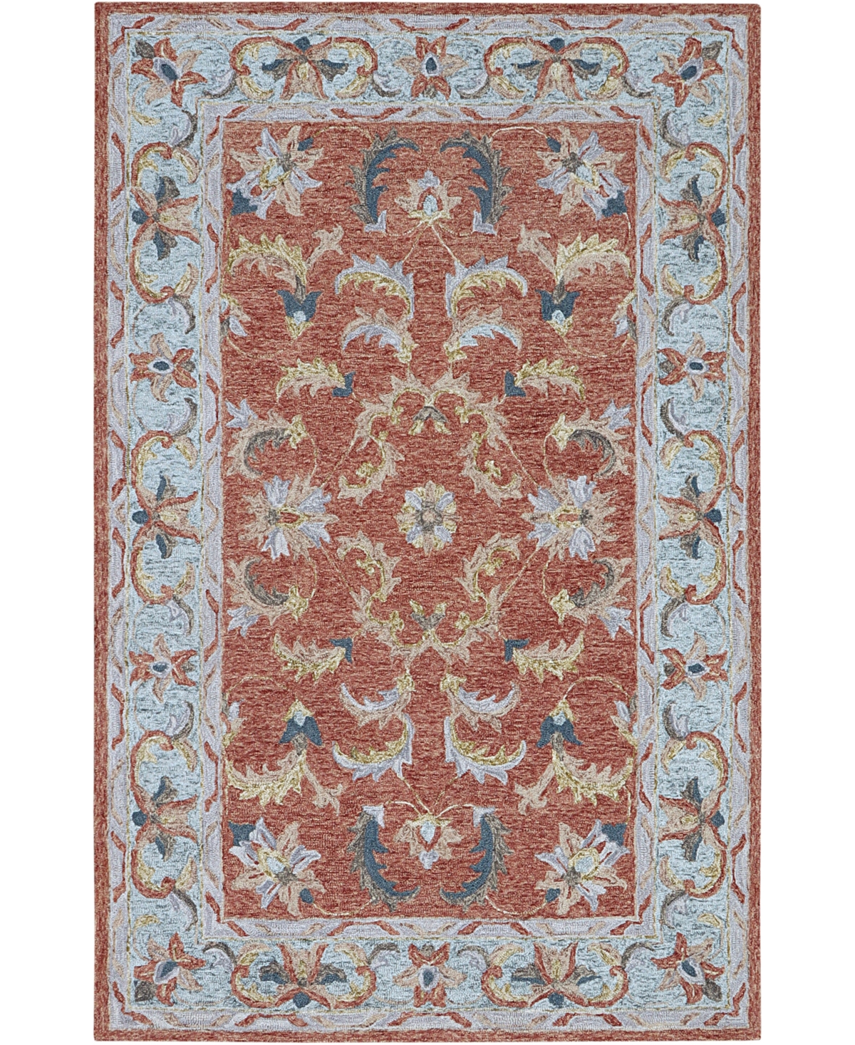 Creative Rugs Decor De-Soto D-1717 5' x 8' Area Rug - Rust