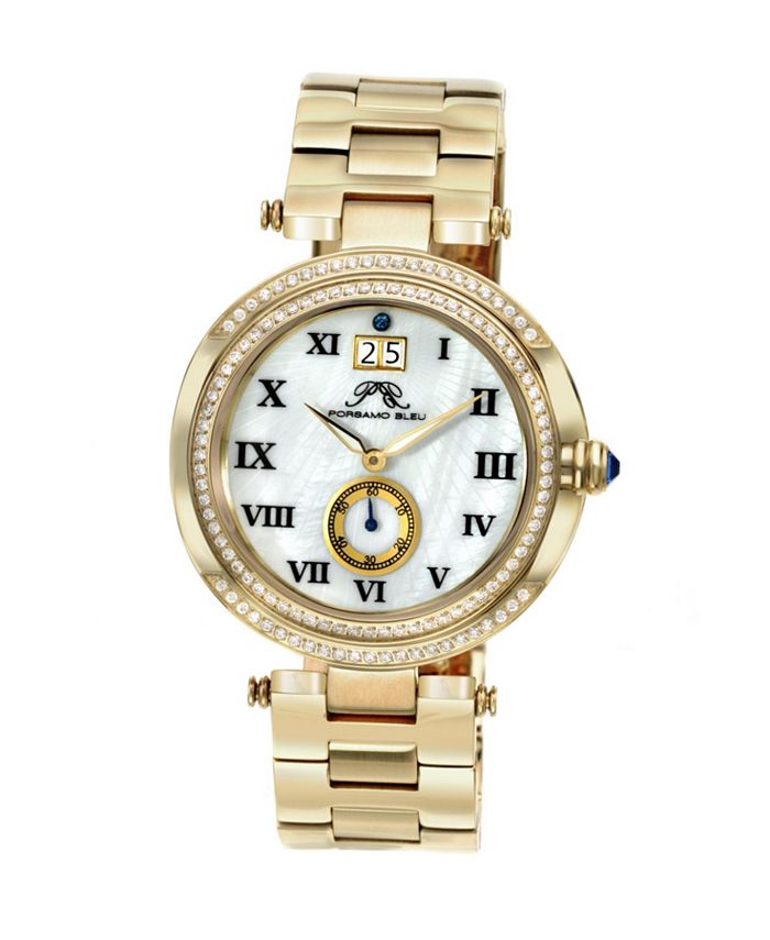 Porsamo Bleu Women s South Sea Crystal Stainless Steel Bracelet