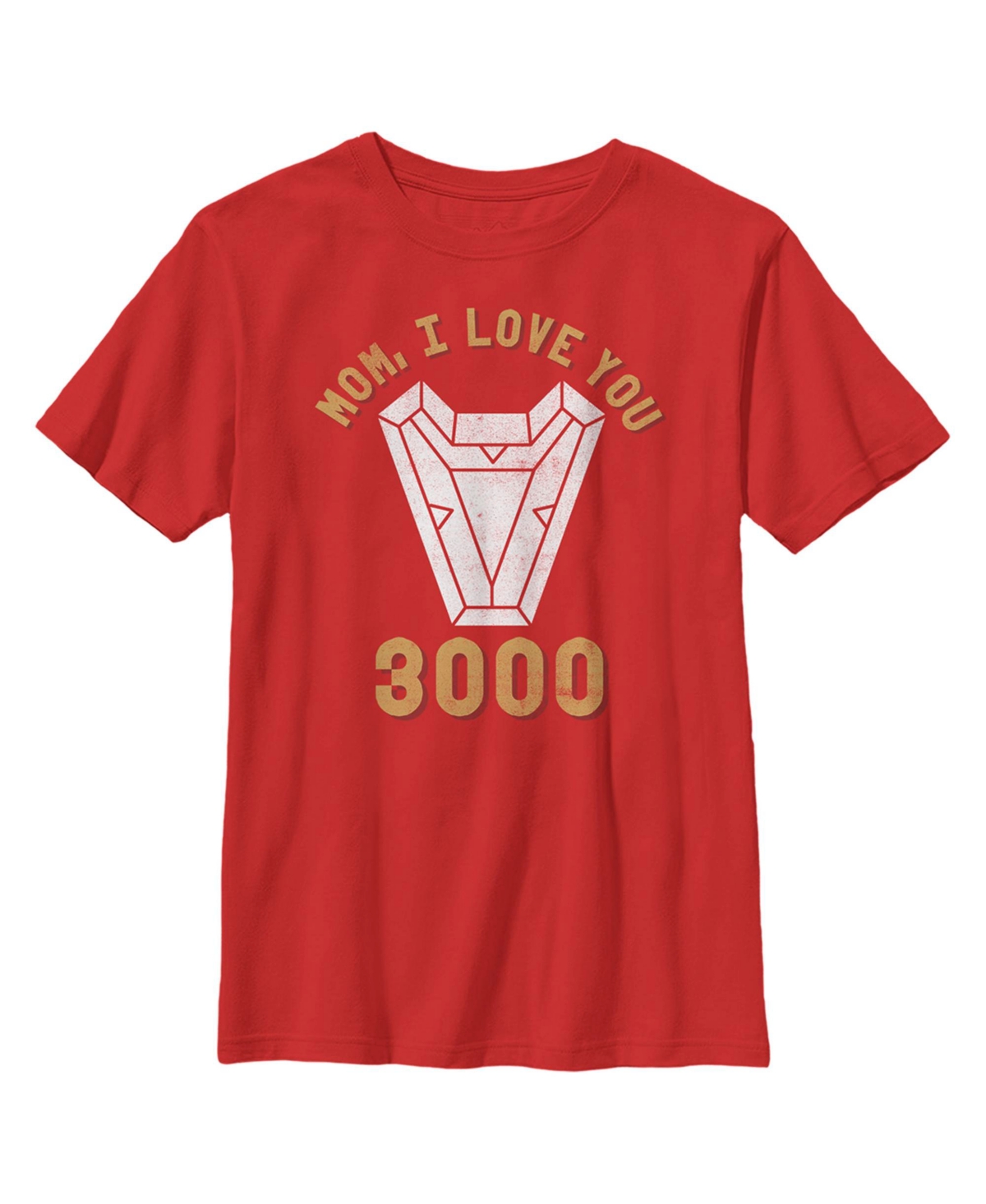 Marvel Girl's  Mom I Love You 3000 Iron Man Arc Reactor Child T-shirt In Red