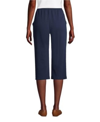 Women's Sport Knit High Rise Elastic Waist Capri Pants