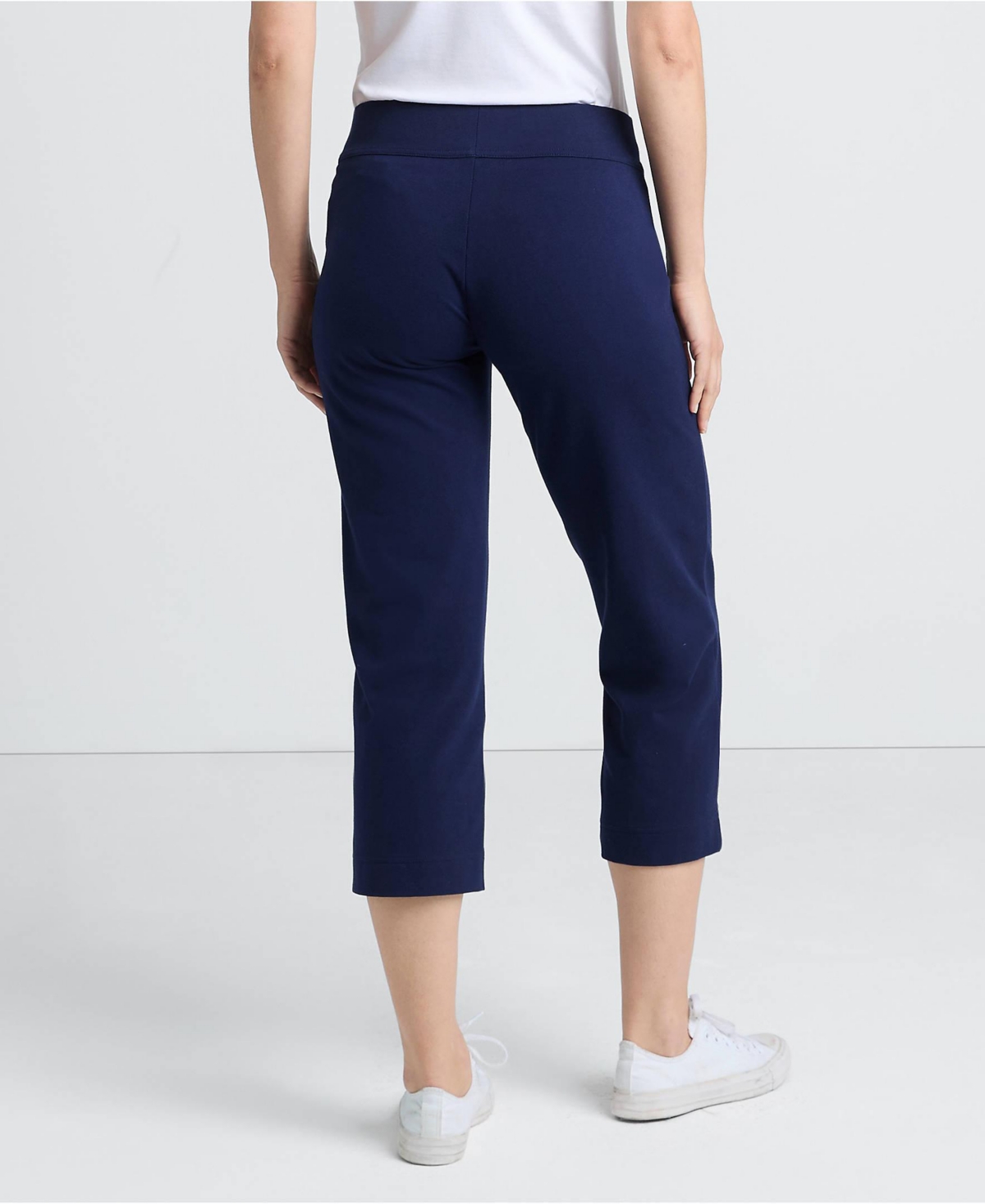Lands' End Women's Starfish Mid Rise Pull On Crop Pants