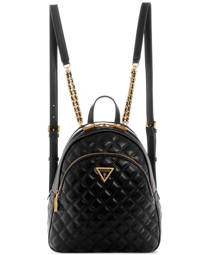 Madden NYC Women's Mini Quilted Zip Backpack Black 