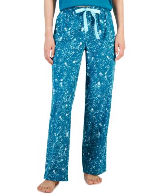 Jenni Women's Cotton Printed Drawstring Pajama Pants, Created for Macy ...