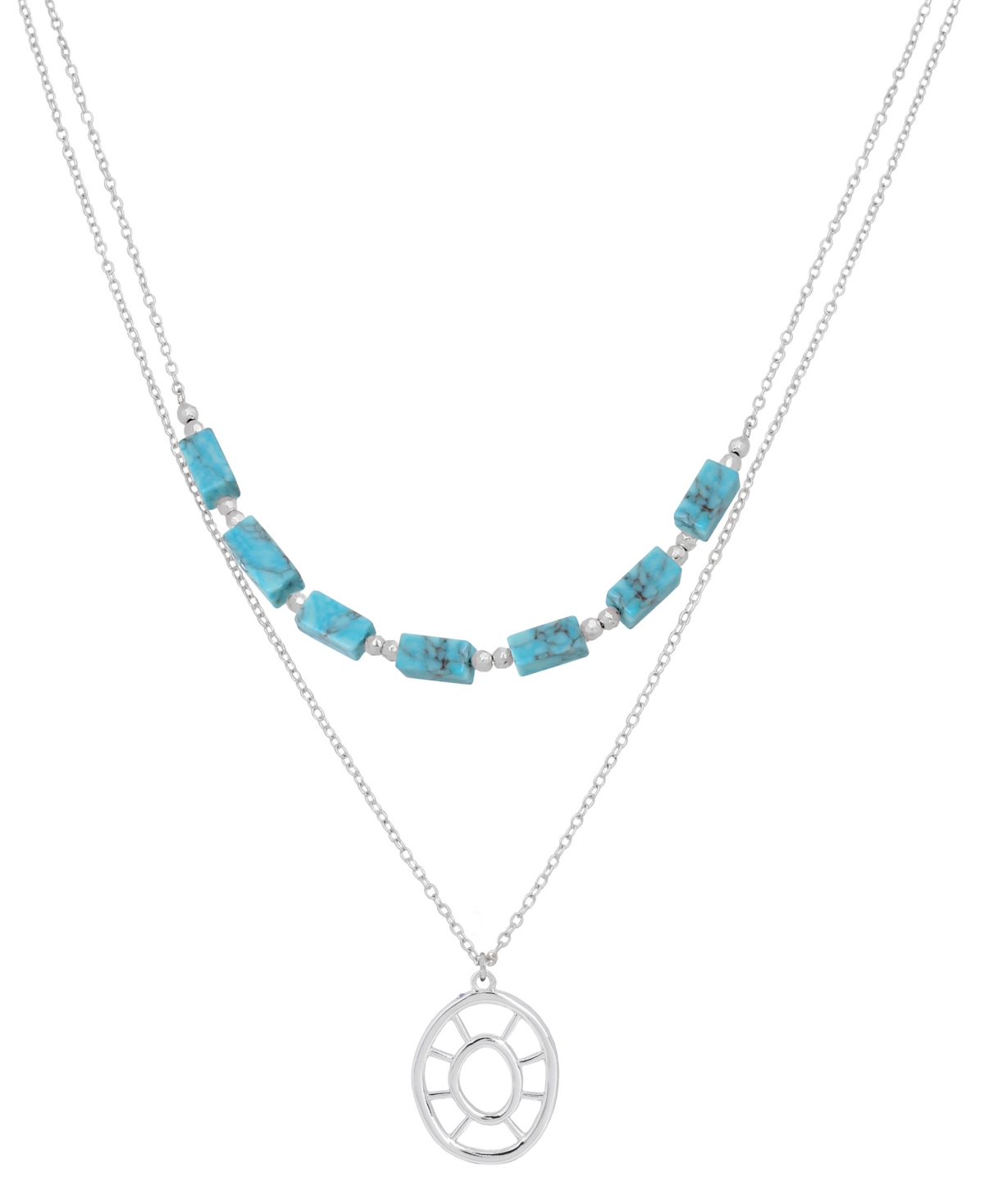 Turquoise Bead Layered Necklace - Turquoise