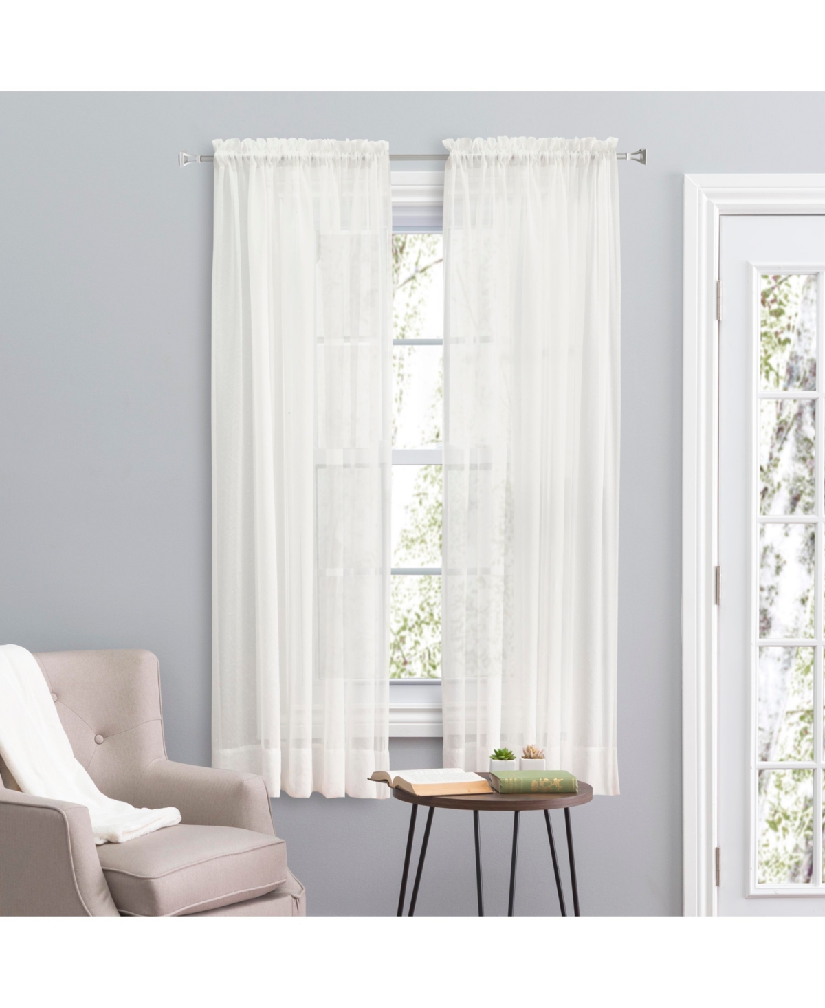 Ricardo Sea Glass Rod Pocket Curtain Panel 55"W x 54"L