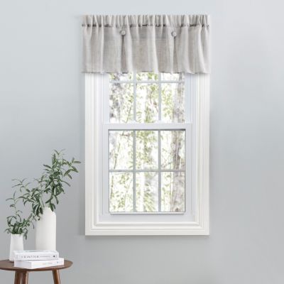 Shannon 2 Pleat Button Curtain Valance 52"W x 15"L