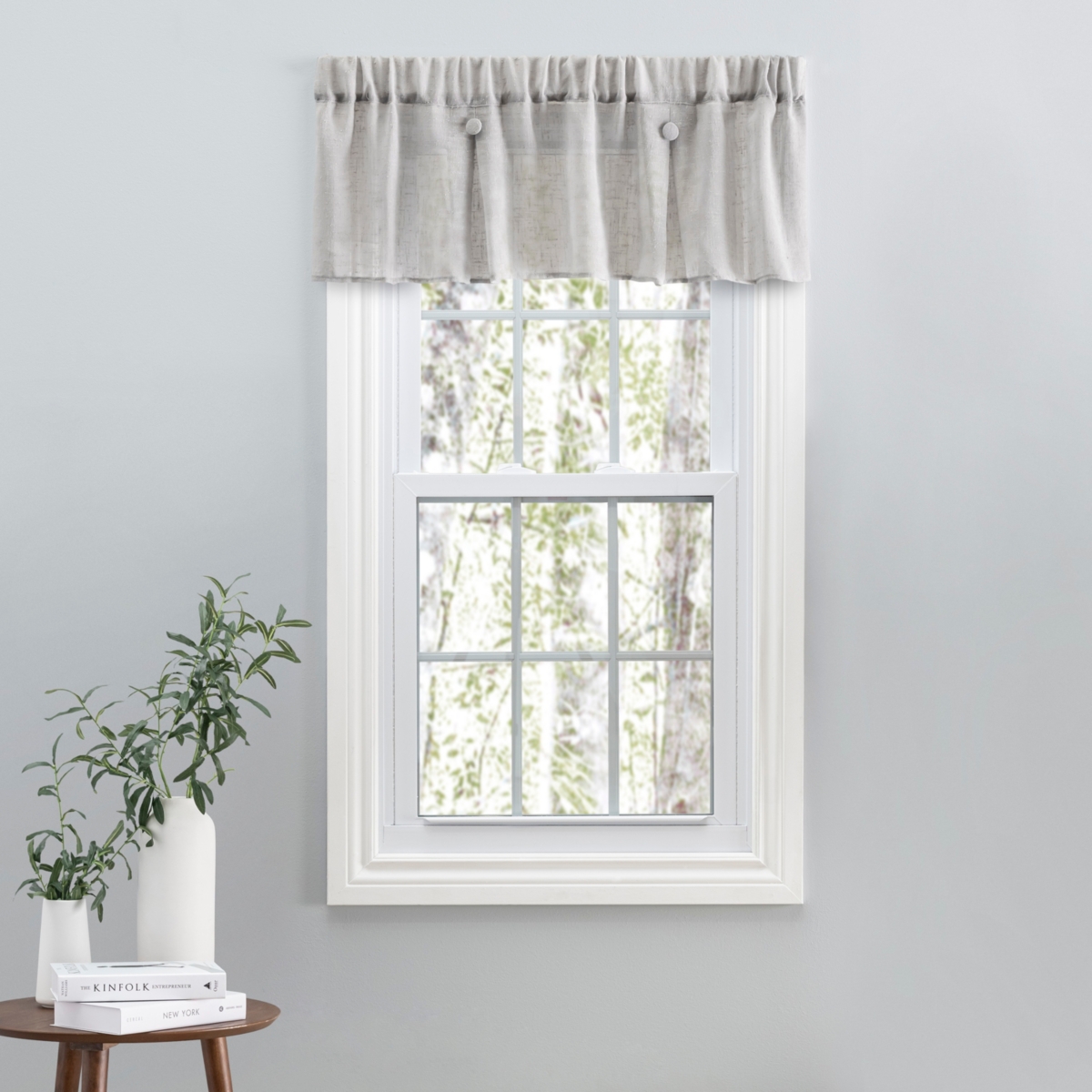 Ricardo Shannon 2 Pleat Button Curtain Valance 52"W x 15"L