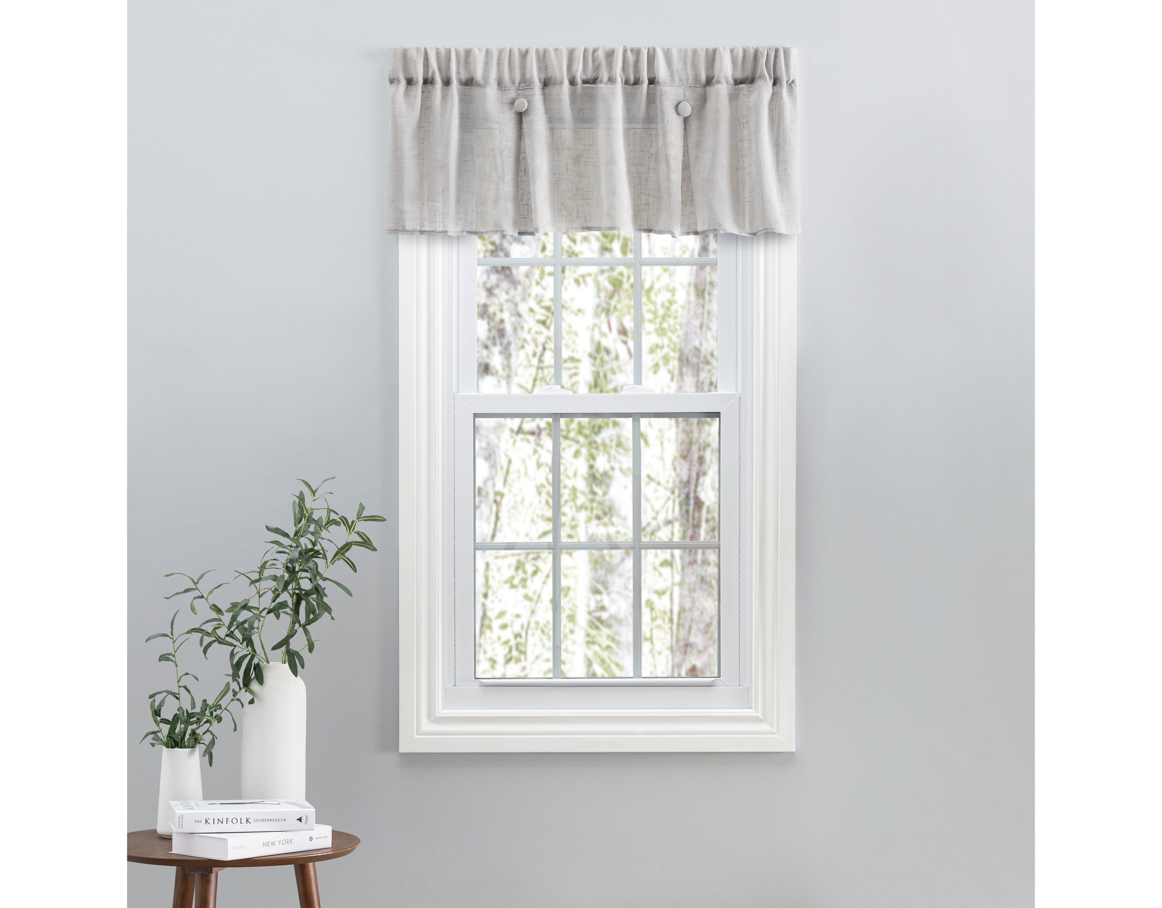 Ricardo Shannon 2 Pleat Button Curtain Valance 52"W x 15"L