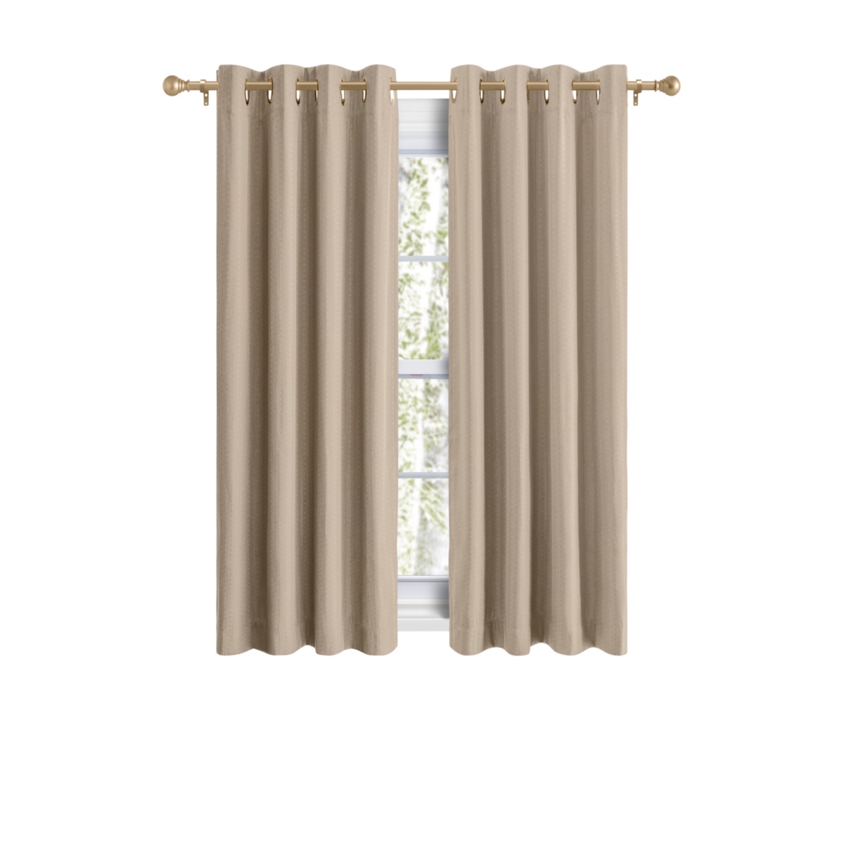 Ricardo Grand Pointe Grommet Curtain Panel w/Wand 54