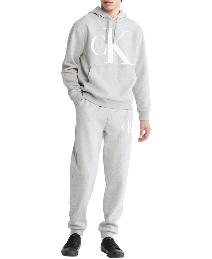 Calvin Klein Men's Monogram Fleece Jogger Pants - Macy's
