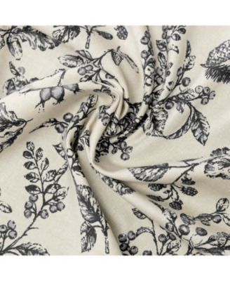 Waverly Gardens Tailored Curtain Panel Pair with tiebacks 84"W x 72"L