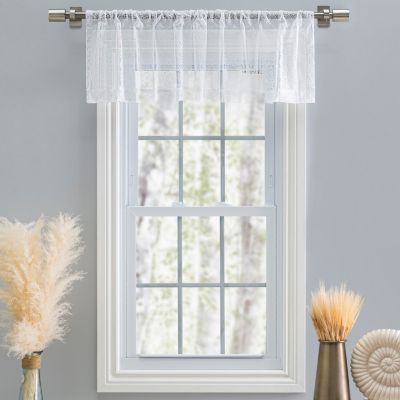 Stripe Lace Rod Pocket Curtain Valance 54"W x 15"L