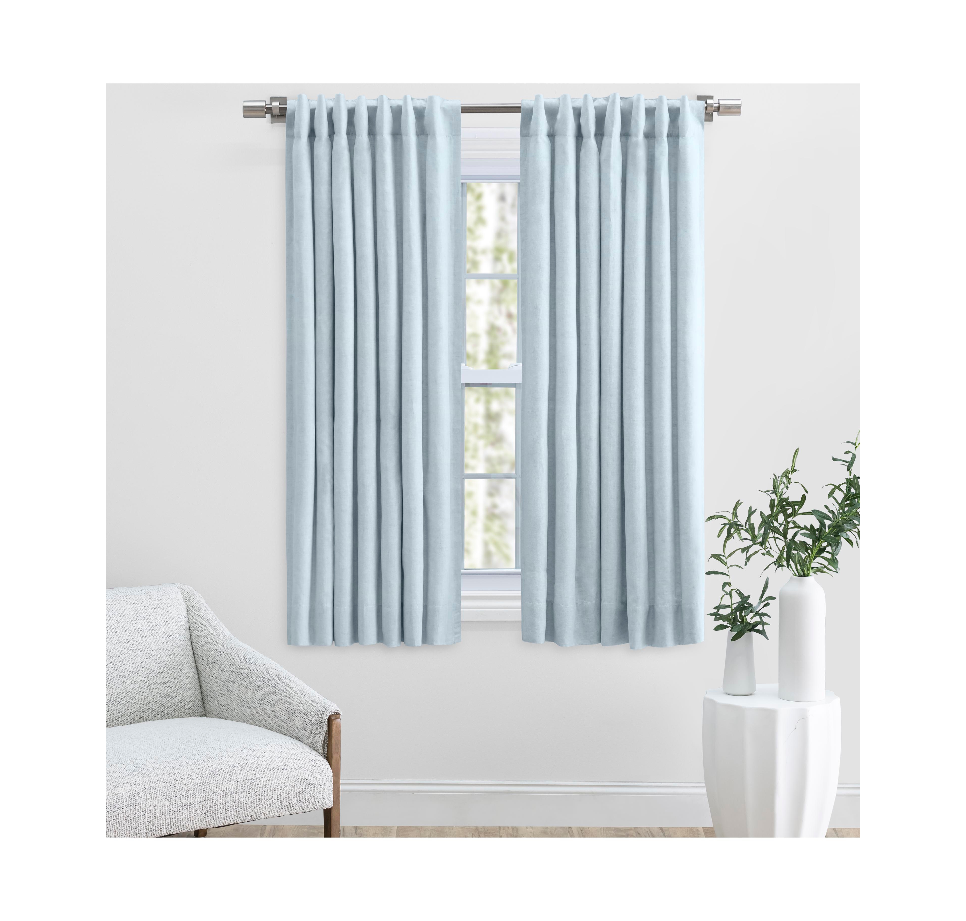 Ricardo Serene Rod Pocket with Back Tabs short Curtain Panel 48"W x 45"L