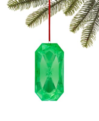 Holiday Lane - Electric Gems Green Sparkling Stone Ornament