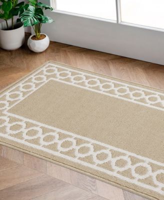 Christine Trellis Border Tufted Runner Rugs