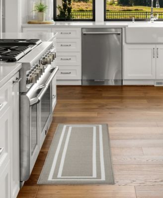 Jean Pierre Double Line Border Tufted - Machine Washable Runner Rug, 26" x 45"