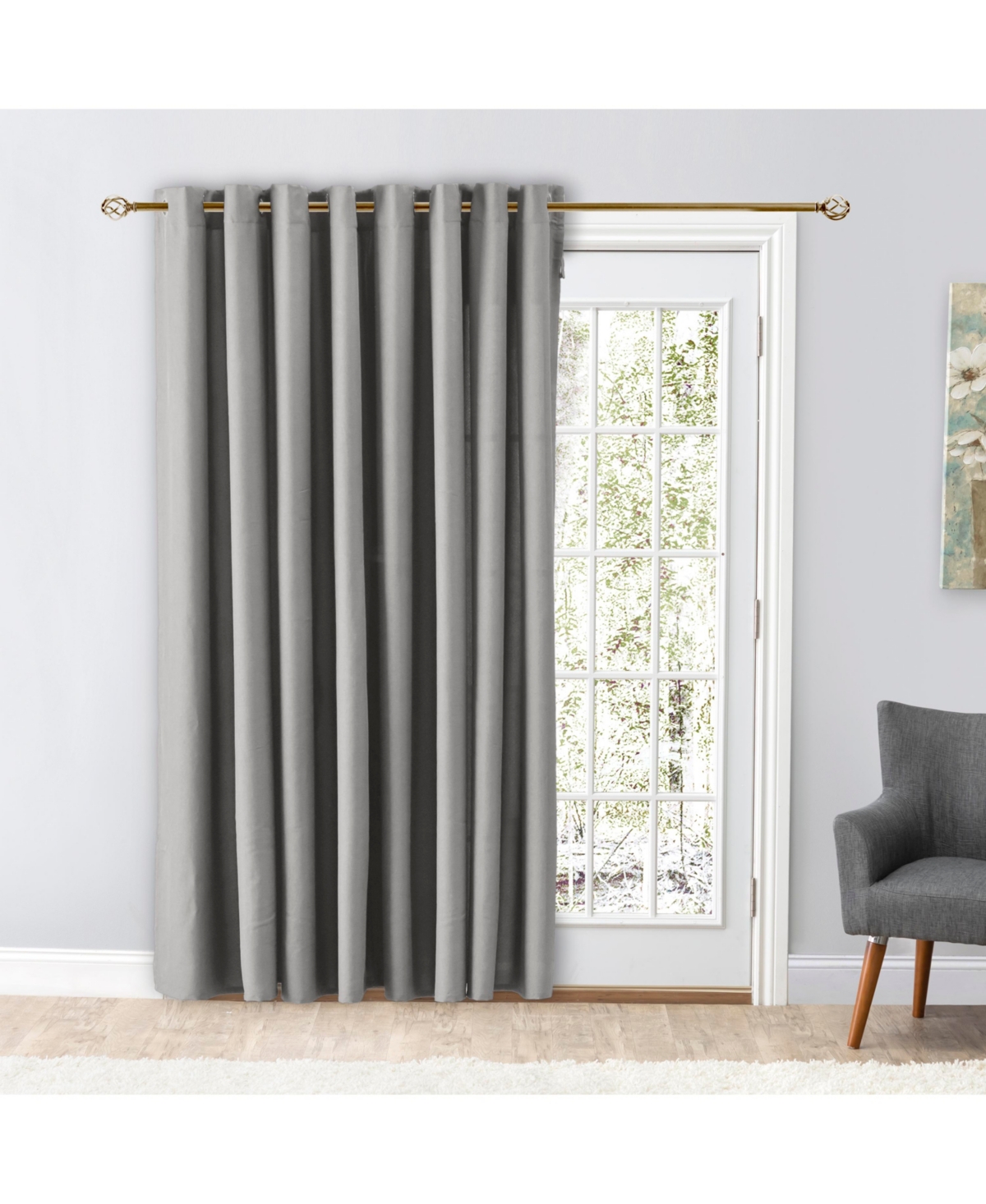 Ricardo Glasgow Grommet Curtain Patio Panel w/Wand 112