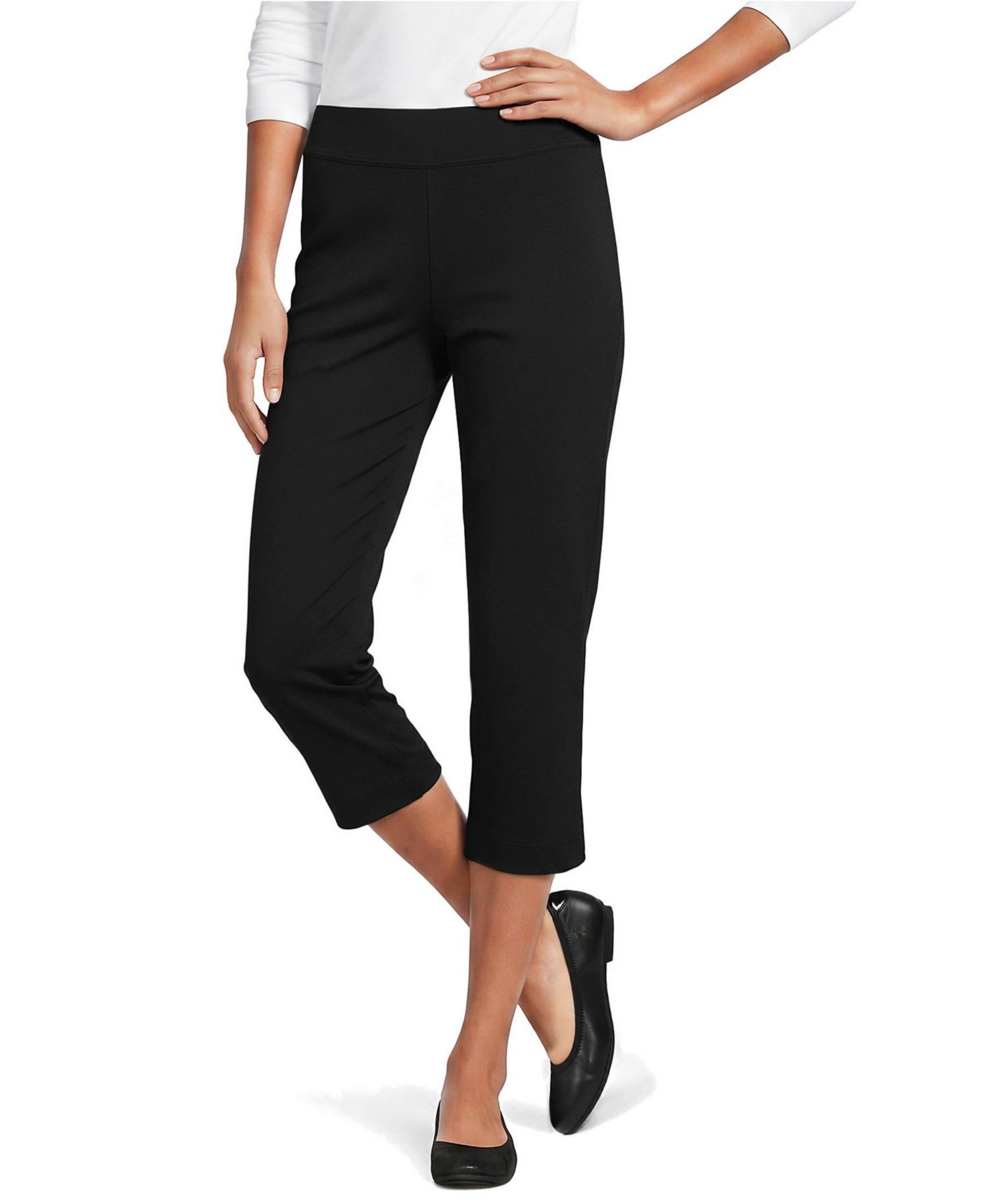 Women's Starfish Mid Rise Pull On Crop Pants
