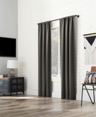 Bergen Theater Grade Extreme 100% Blackout Rod Pocket Single Curtain Panel Collection