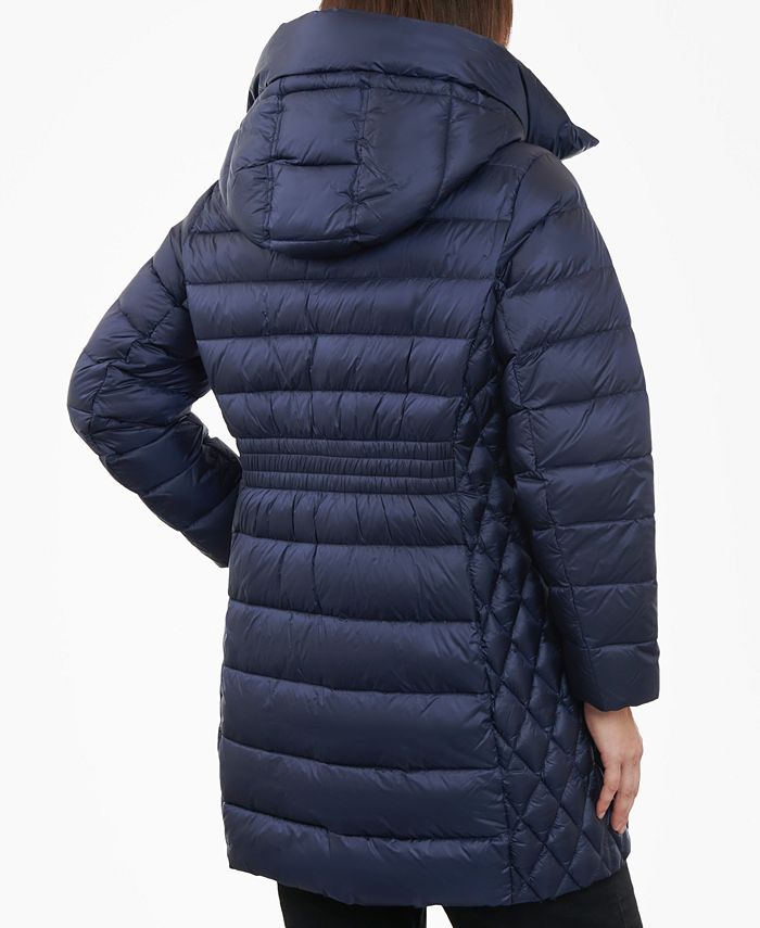 Michael Kors Women's Plus Size Hooded Down Packable Puffer Coat ...