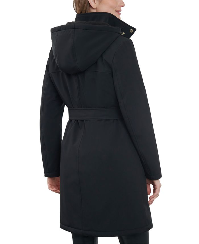 Michael Kors Women's Hooded Belted Raincoat, Regular & Petite, Created ...