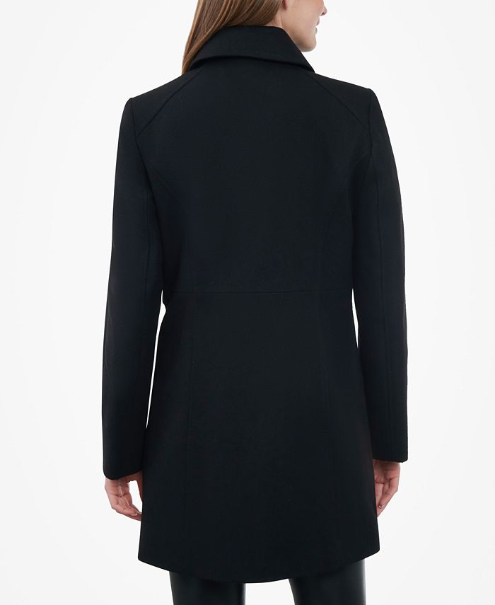 Michael Kors Women's Petite Club-Collar Zip-Front Coat - Macy's