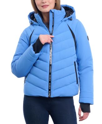 Michael Kors Women's Logo Hooded Puffer Coat - Macy's