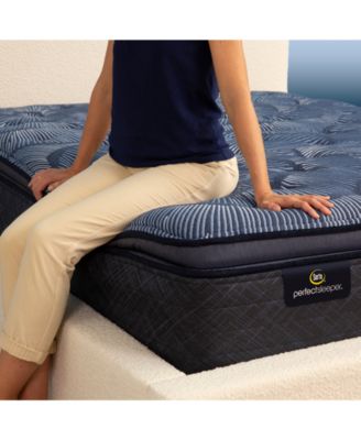 Perfect Sleeper Cobalt Calm 15" Plush Pillow Top Mattress Set, Queen